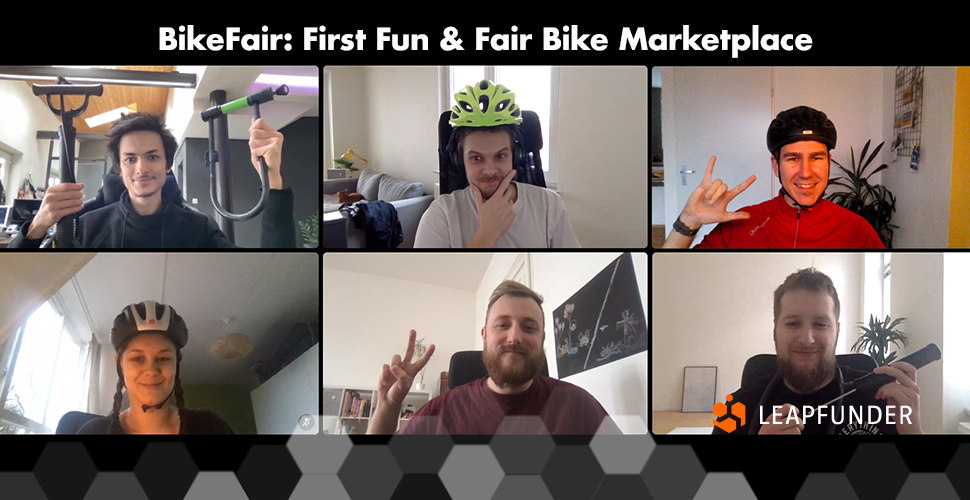 A group of bike enthusiasts having an online meeting